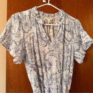 Tamara H Paisley blue midi dress